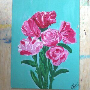 Untitled Floral Original Painting by Artist Rachael Potter